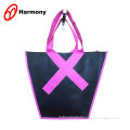 2016 new design reusable black pink non woven bag